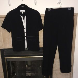 Black and white suit- pants and jacket